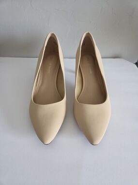 Dream Paris Beige Pointed Toe Pumps Elegant Nude Heels Size 8